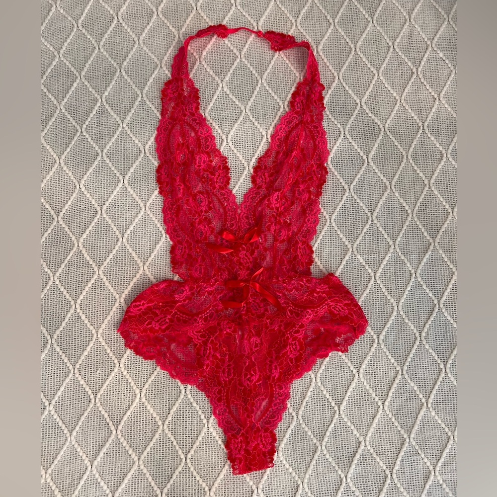 Victoria's Secret Red Lace Chemise Lingerie